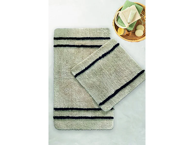 Alfombra de baño Set (2 piezas) Recho  piedra