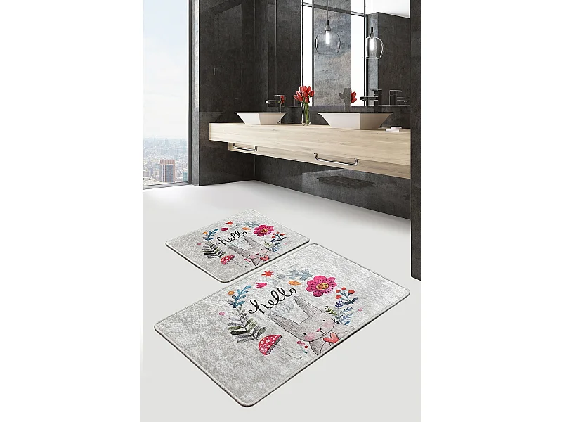 Alfombra de baño Set (2 piezas) Hello Spring multicolor