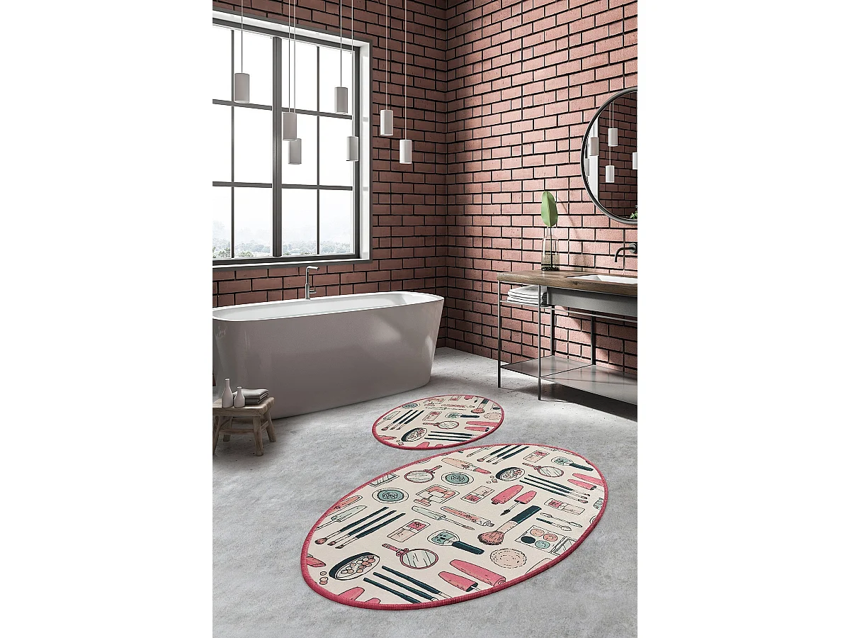 Alfombra de baño Set (2 piezas) Make Up DJT multicolor