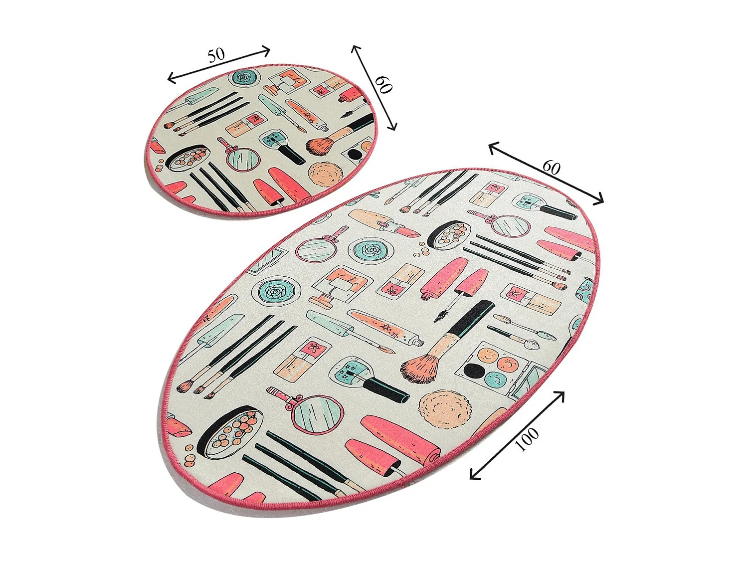 Alfombra de baño Set (2 piezas) Make Up DJT multicolor