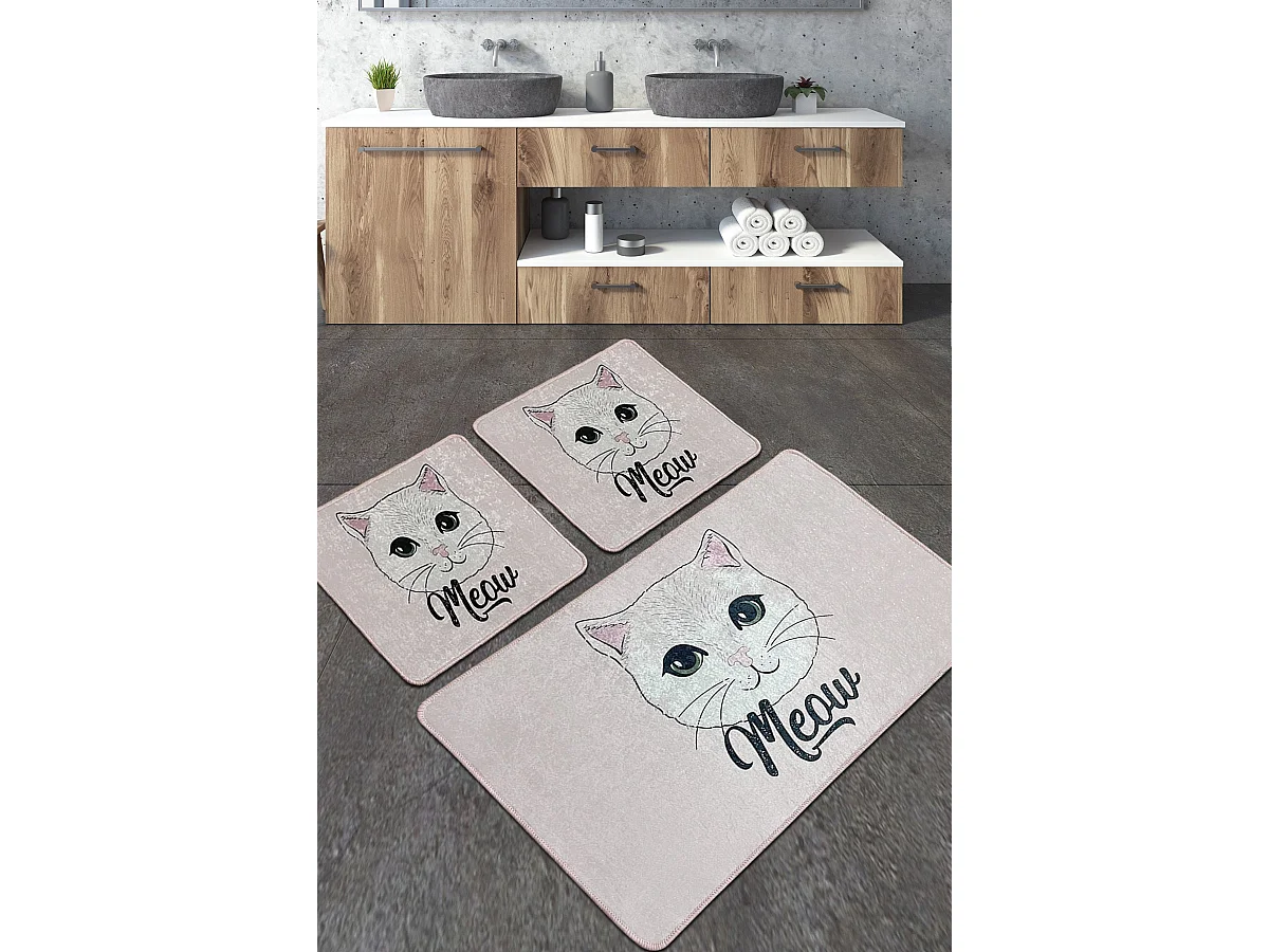 Alfombra de baño Set (3 piezas) Miya Djt multicolor