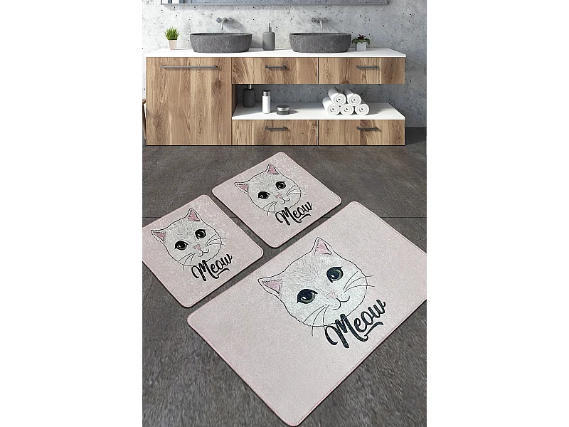 Alfombra de baño Set (3 piezas) Miya Djt multicolor