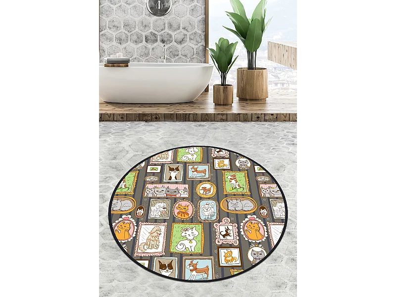 Alfombra de baño Callatte Circle Djt 80 multicolor