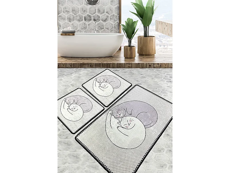 Alfombra de baño Set (2 piezas) Katt multicolor