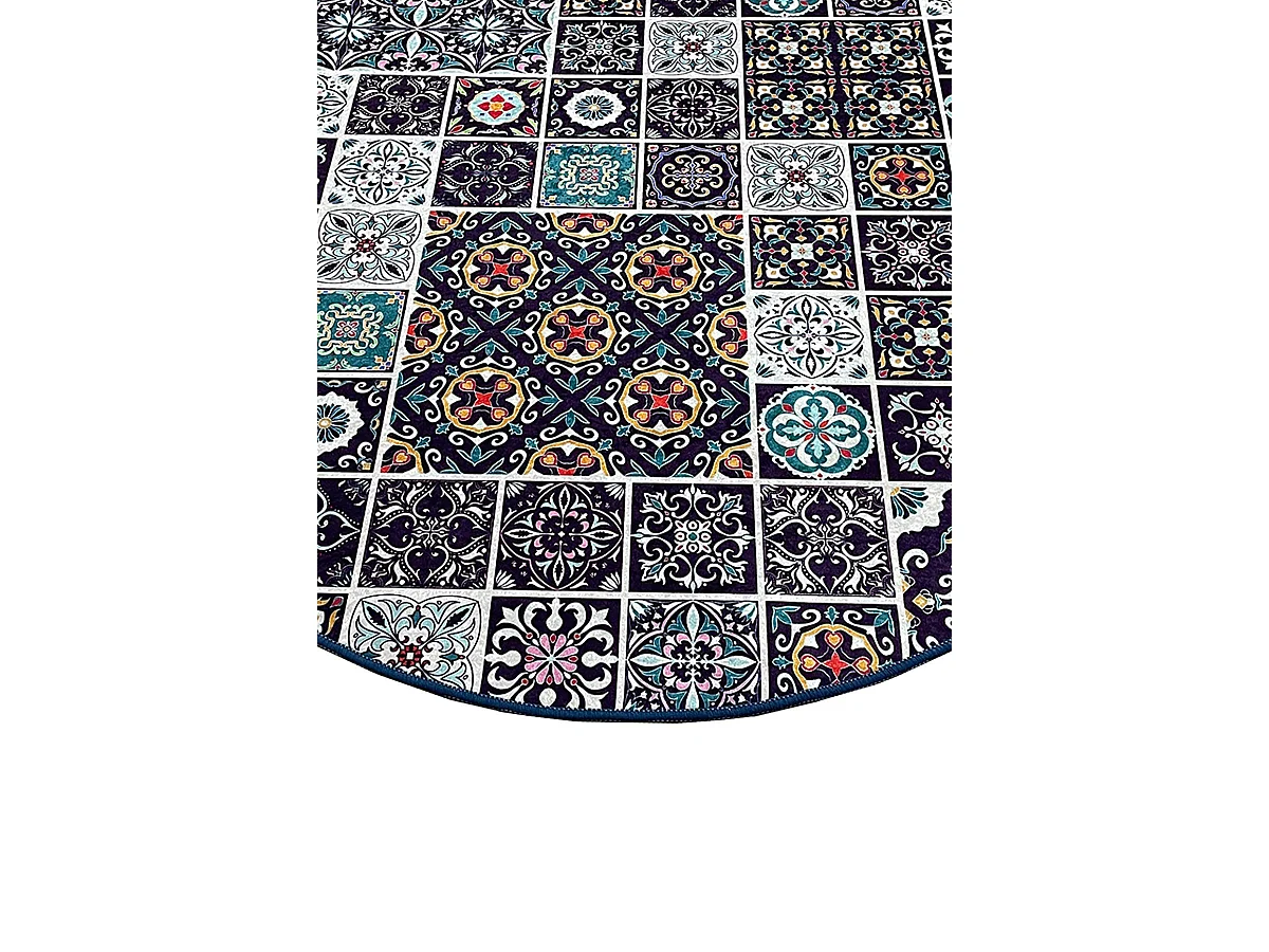 Alfombra de baño Carres Bleus (120 cm) multicolor