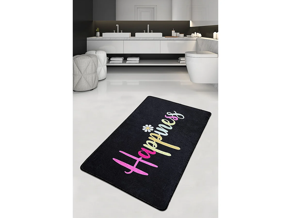 Alfombra de baño Happiness Djt (80 x 100) multicolor