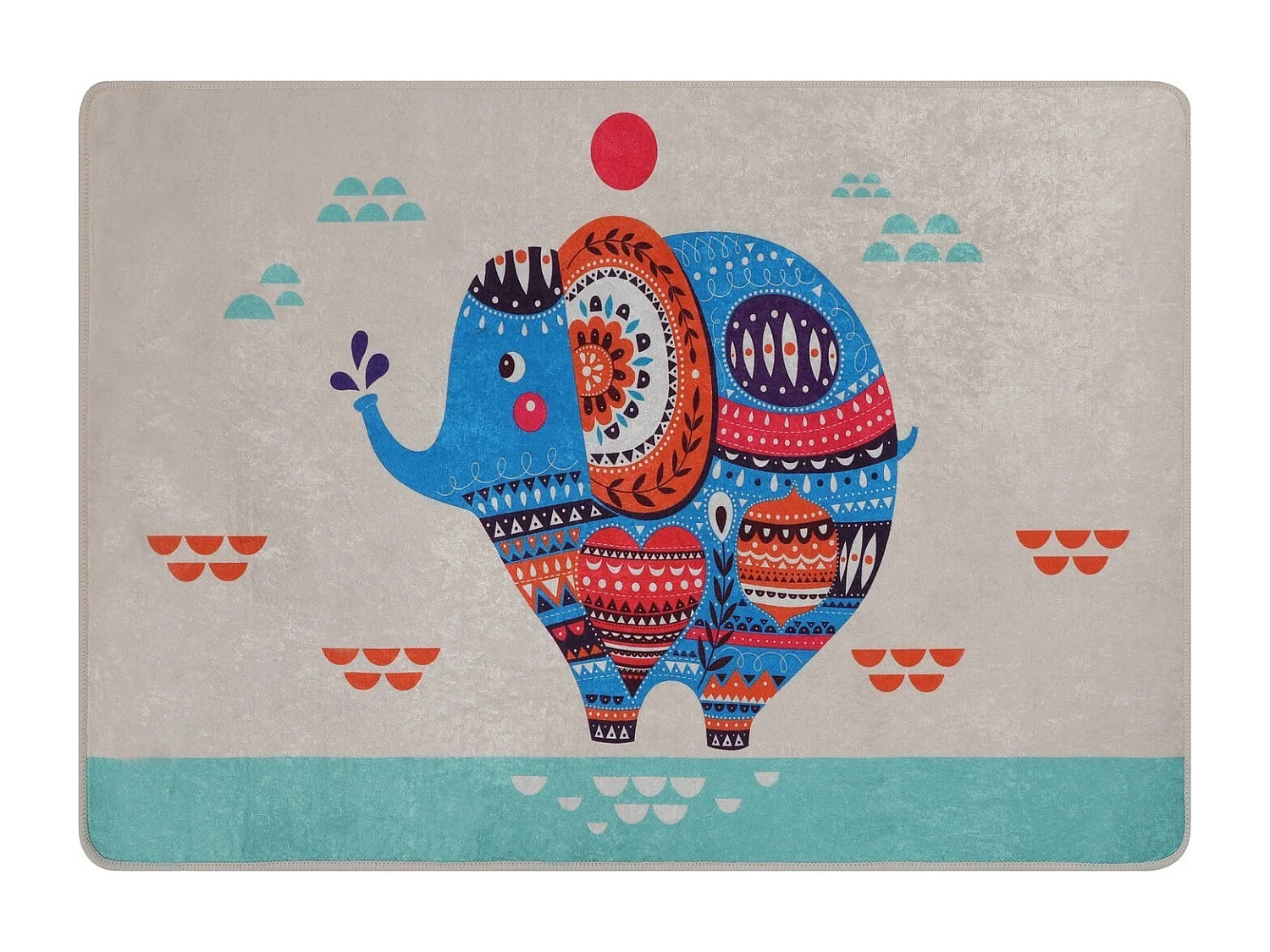 Alfombra de baño Etnik Fil Kare DJT multicolor