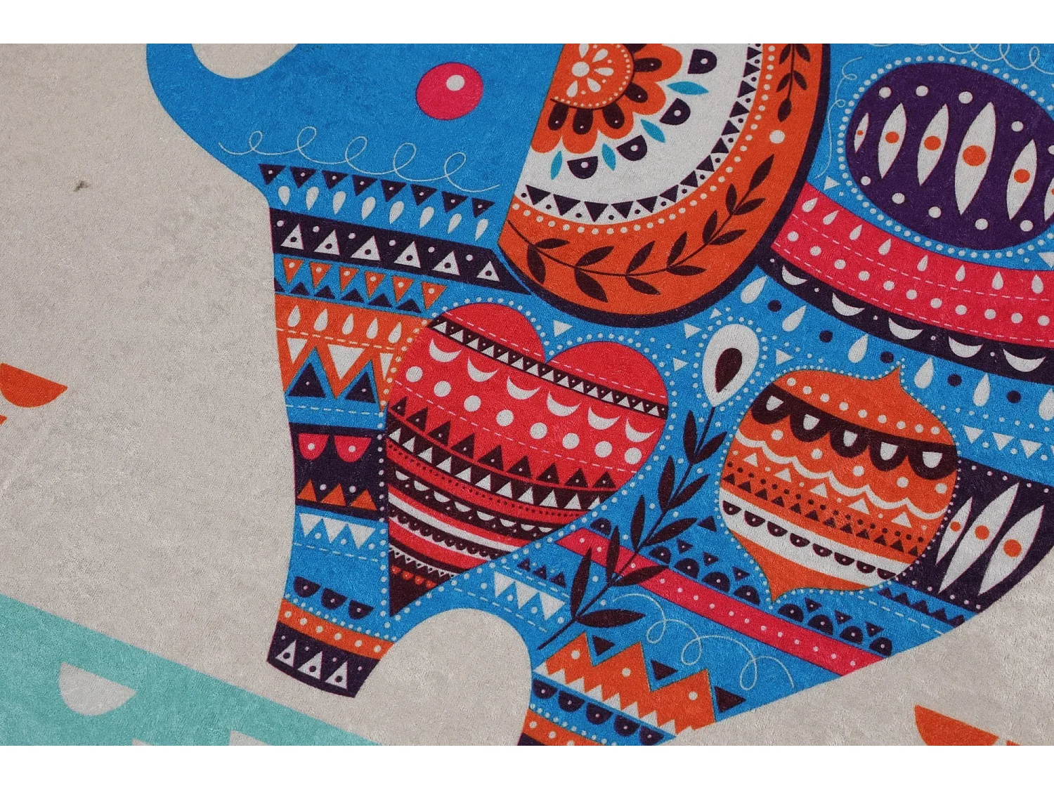 Alfombra de baño Etnik Fil Kare DJT multicolor