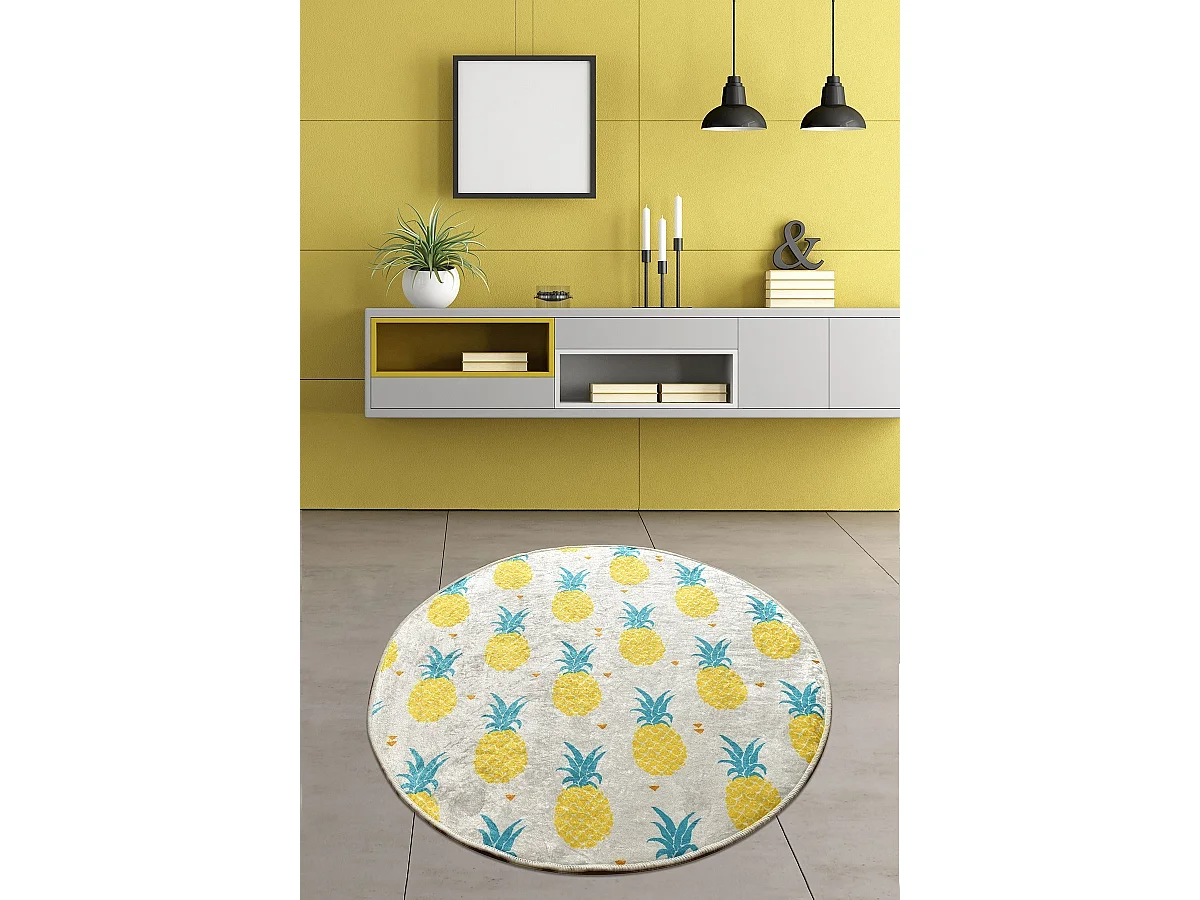 Alfombra de baño Ananas DJT Çap multicolor