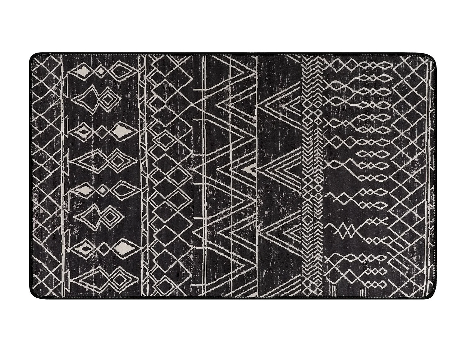 Alfombra de baño Straordinario Black Djt 70x120 antracita negro blanco