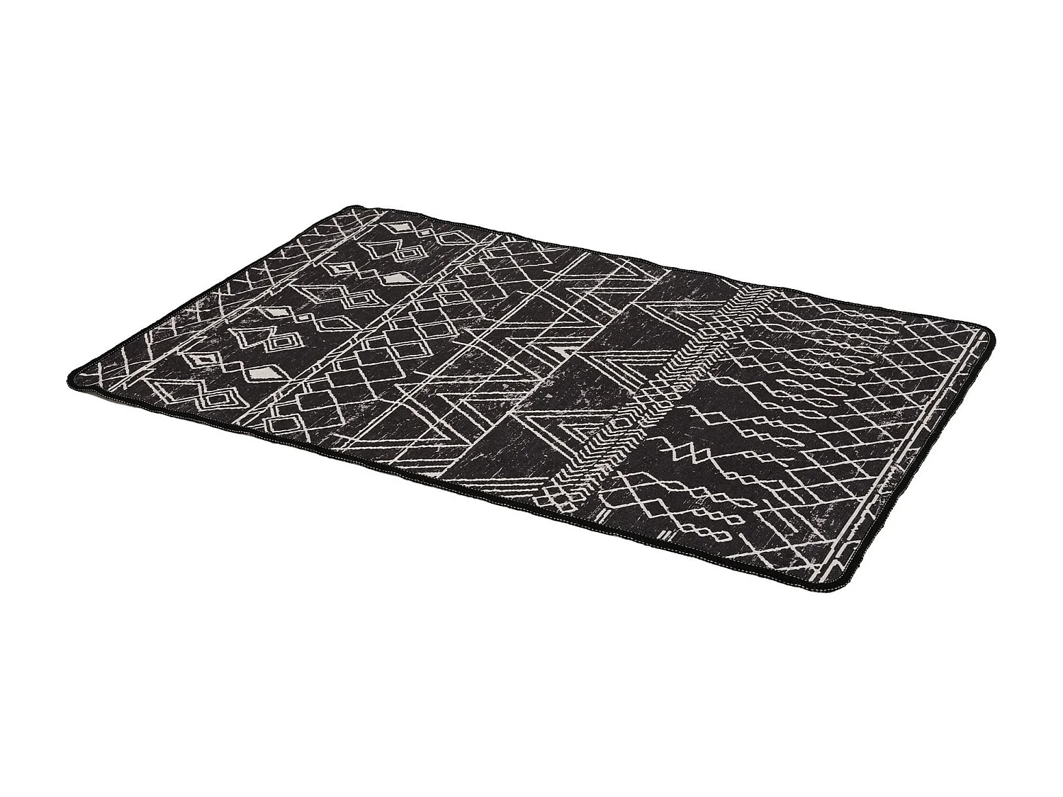 Alfombra de baño Straordinario Black Djt 70x120 antracita negro blanco