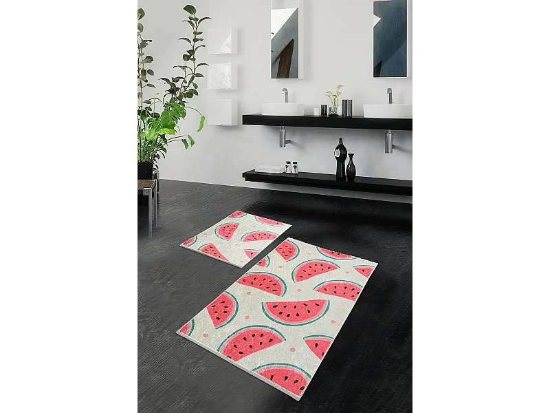 Alfombra de baño Set (2 piezas) Karpuz DJT multicolor
