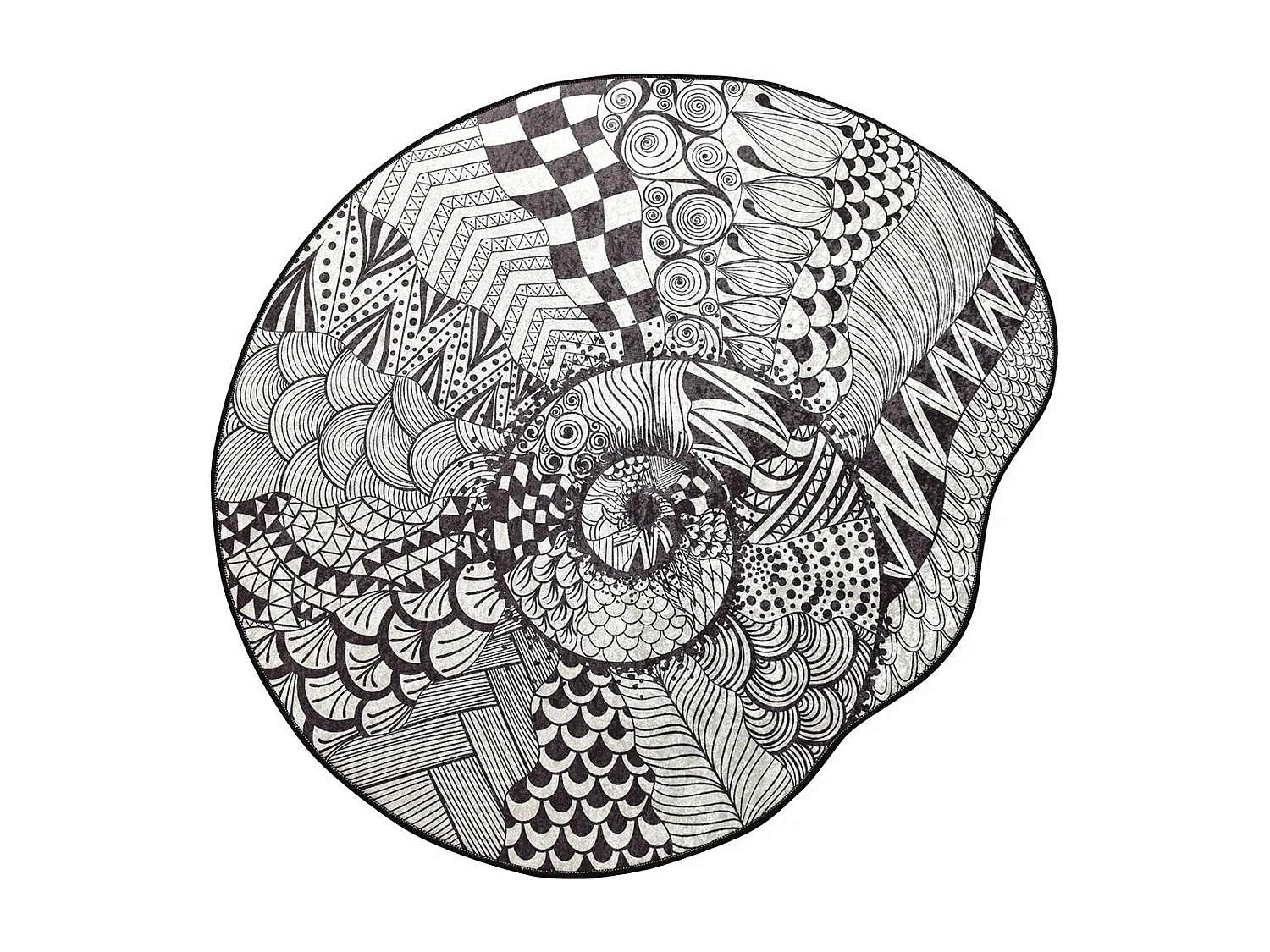 Alfombra de baño More 100 blanco negro