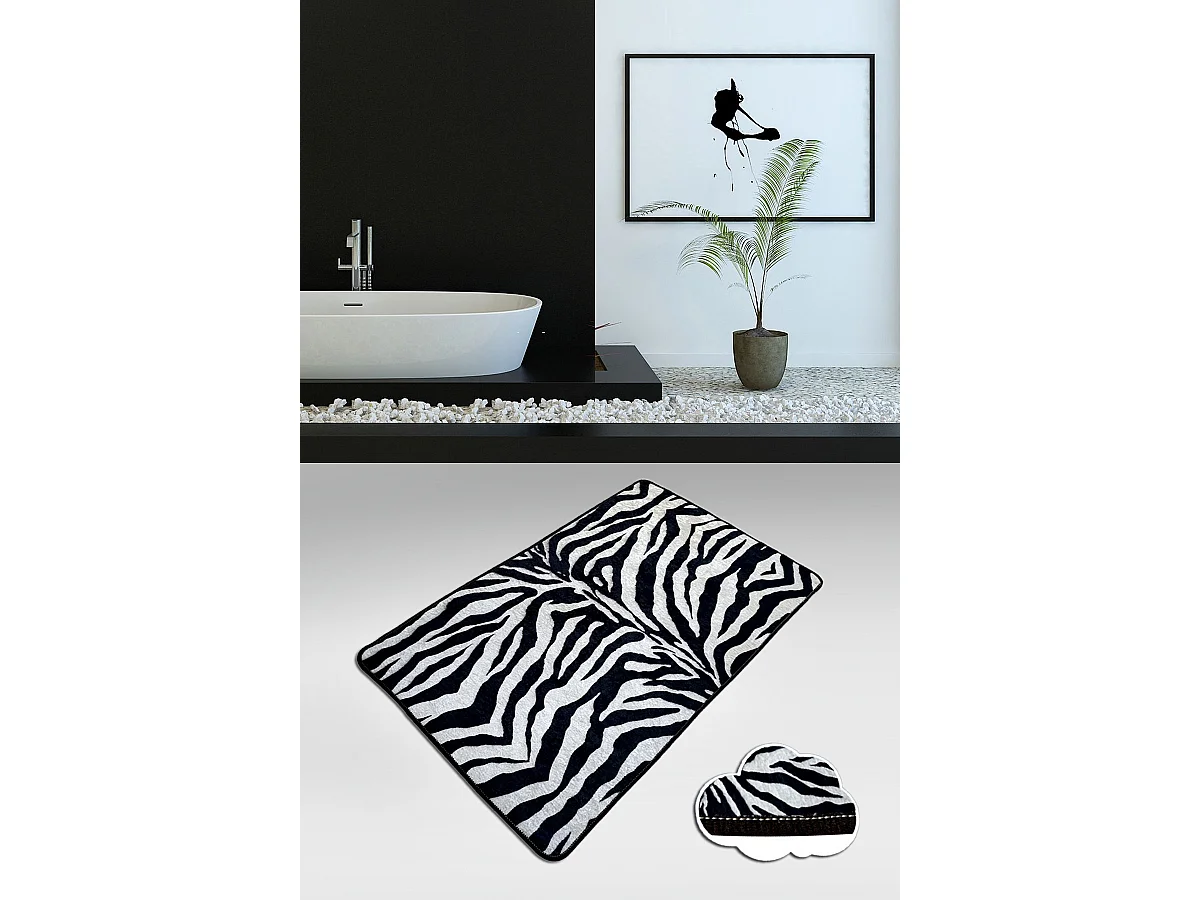 Alfombra de baño Strıped (80 x 100) multicolor