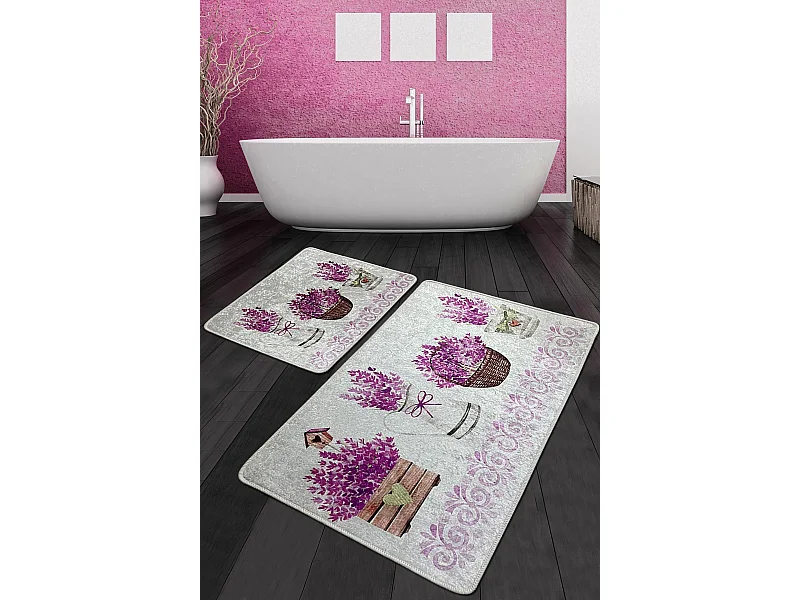 Alfombra de baño Set (2 piezas) Giardino Di Lavanda Djt multicolor