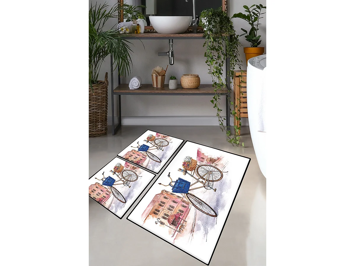 Alfombra de baño Set (3 piezas) Dance Street multicolor