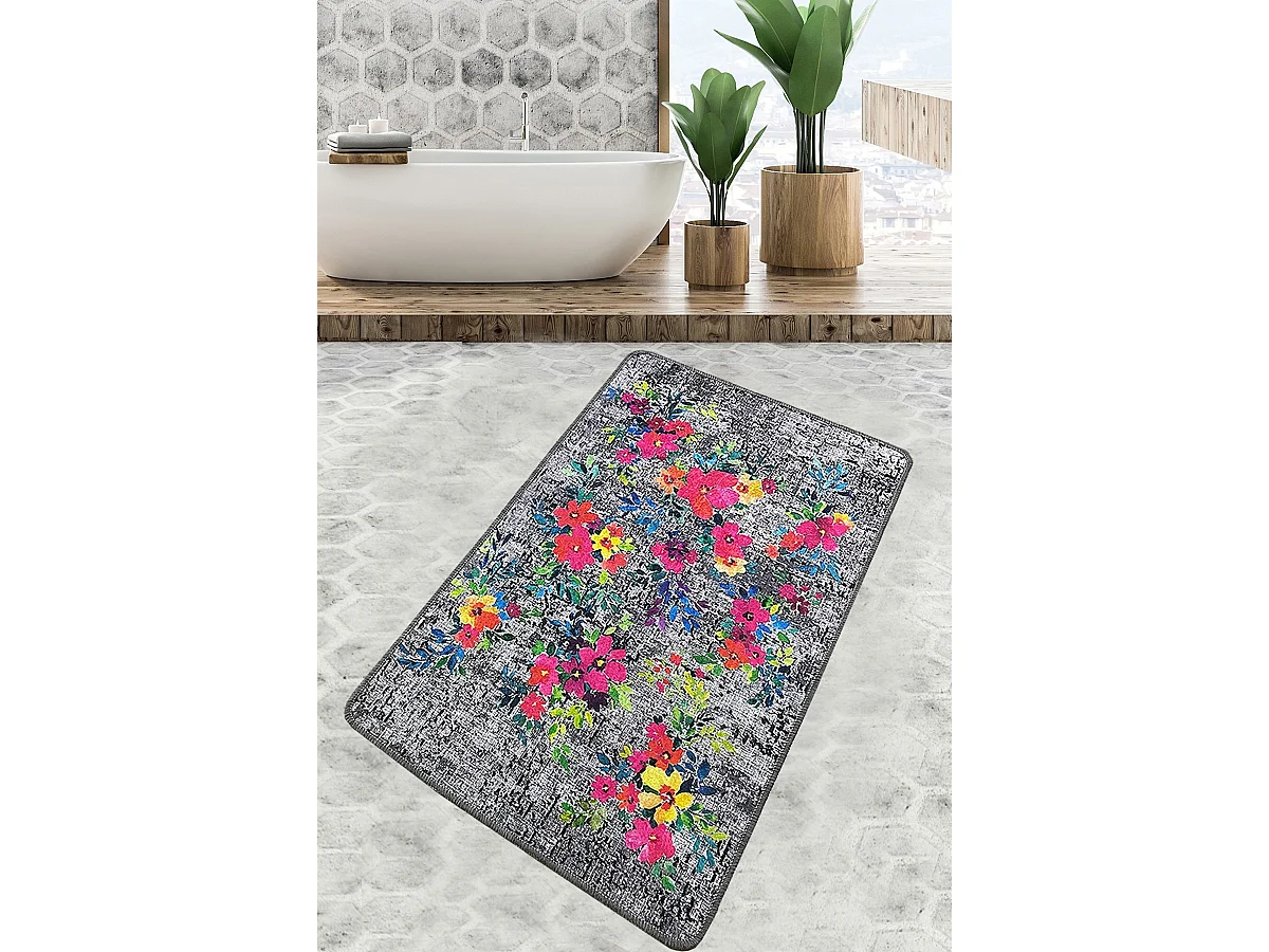Alfombra de baño Etova multicolor