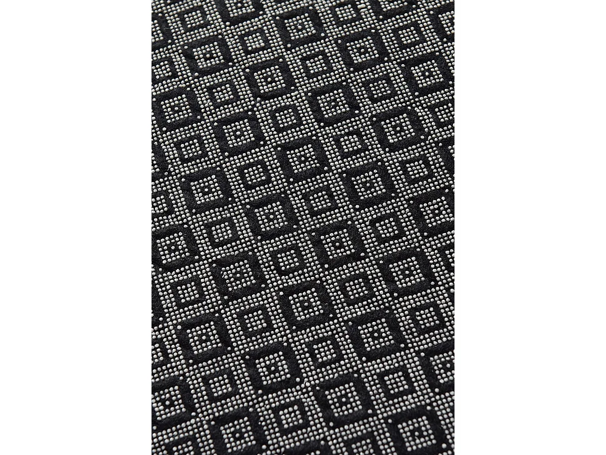 Alfombra de baño More 140 blanco negro