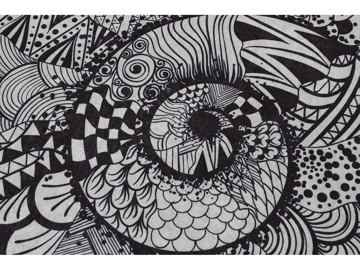 Alfombra de baño More 140 blanco negro