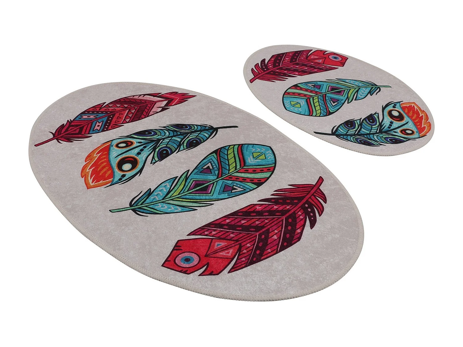 Alfombra de baño Set (2 piezas) Feather DJT multicolor