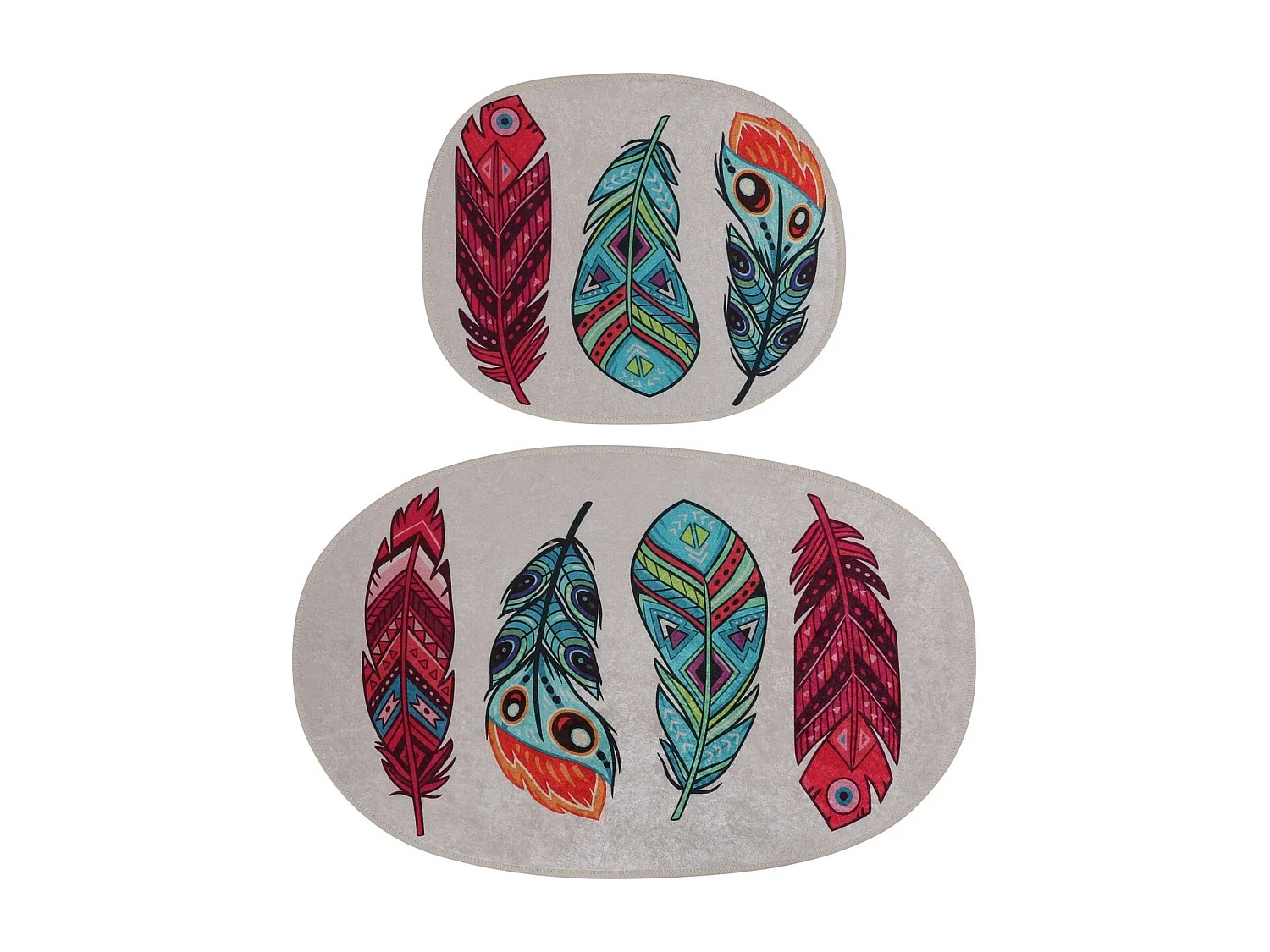 Alfombra de baño Set (2 piezas) Feather DJT multicolor