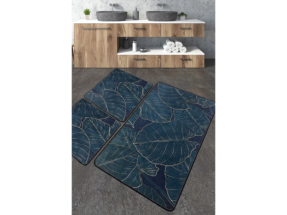 Alfombra de baño Set (3 piezas) Zeleno multicolor