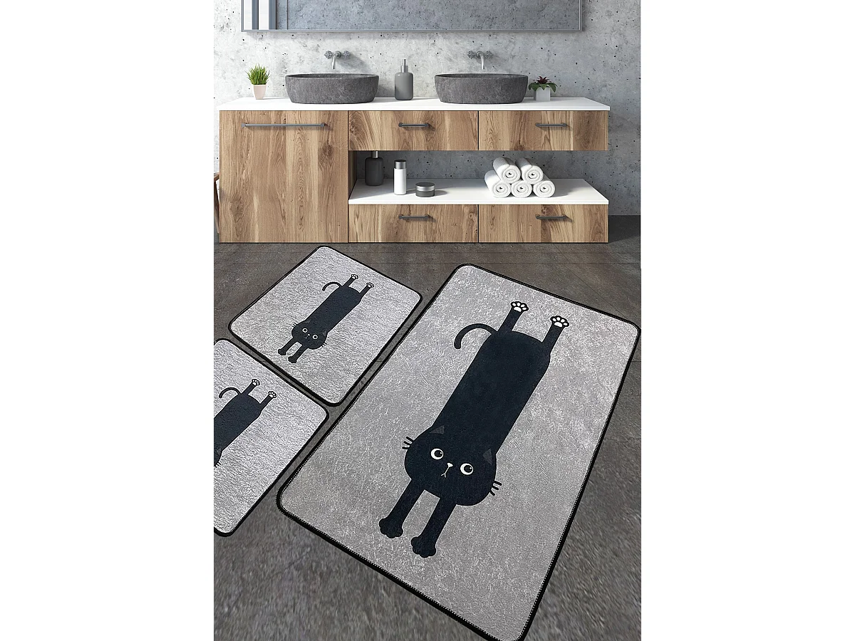 Alfombra de baño Set (3 piezas) Comfort v2 multicolor