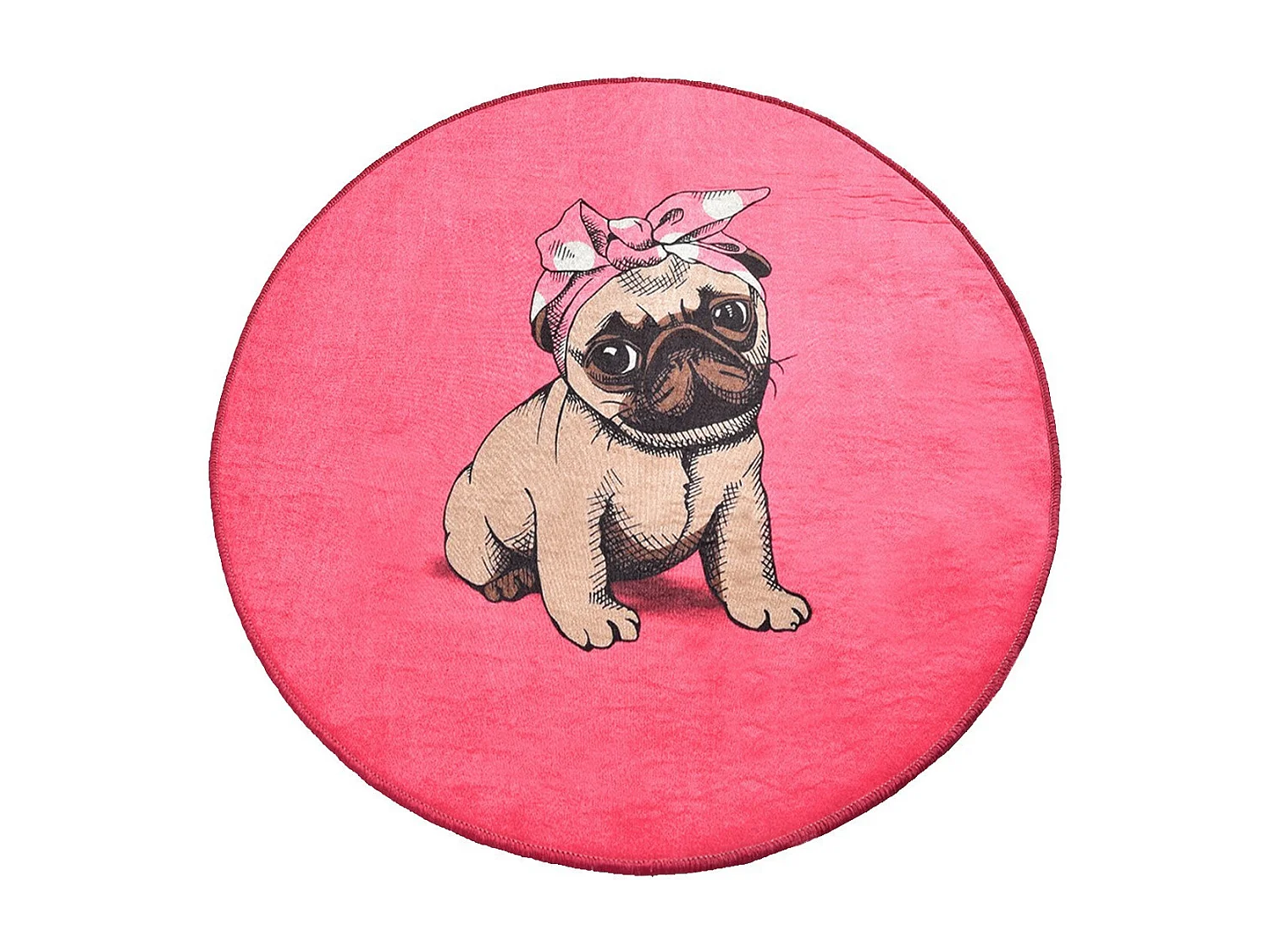 Alfombra de baño Pink Pug DJT (100 cm) multicolor