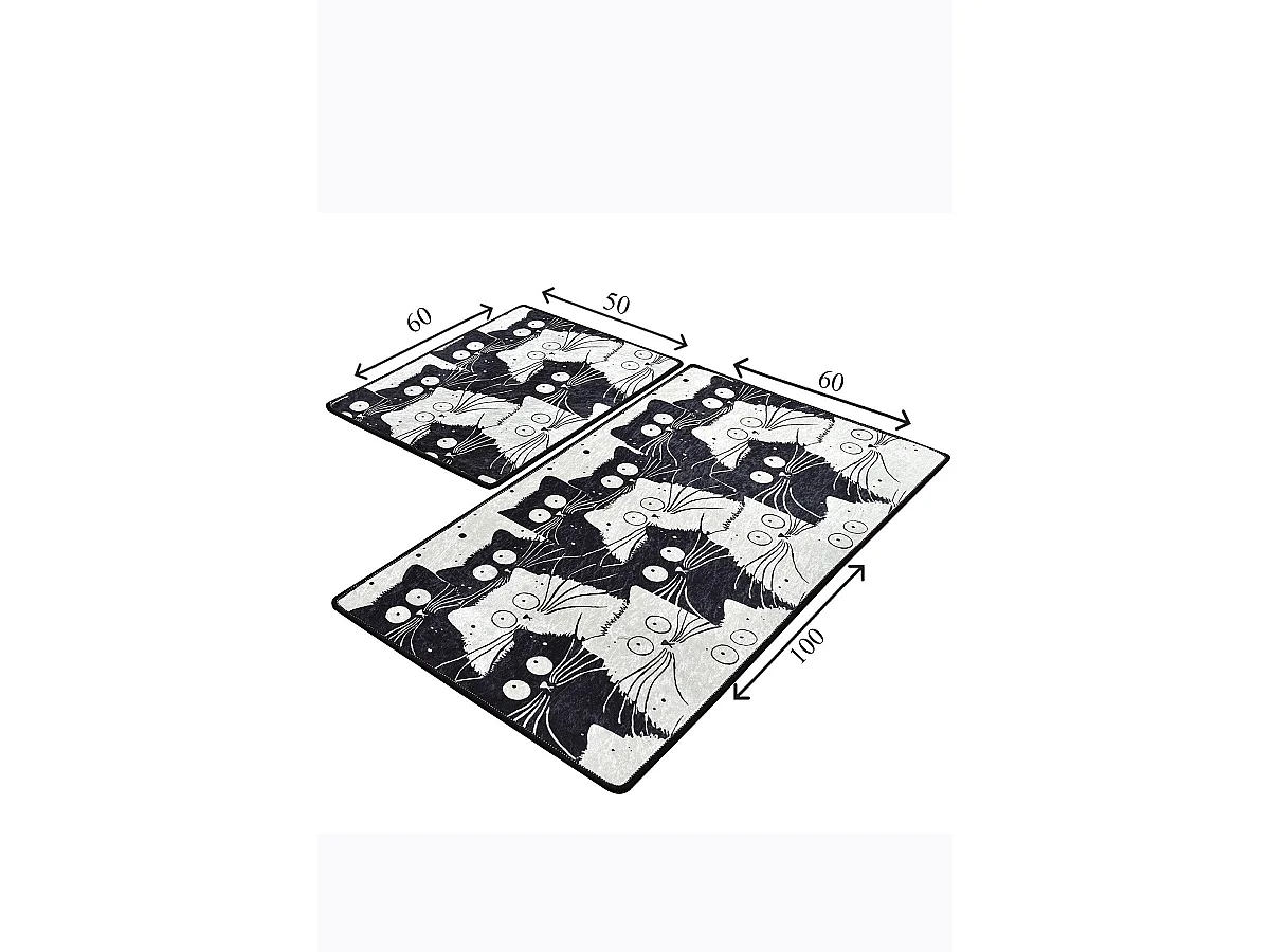 Alfombra de baño Set (2 piezas) White Cats  multicolor