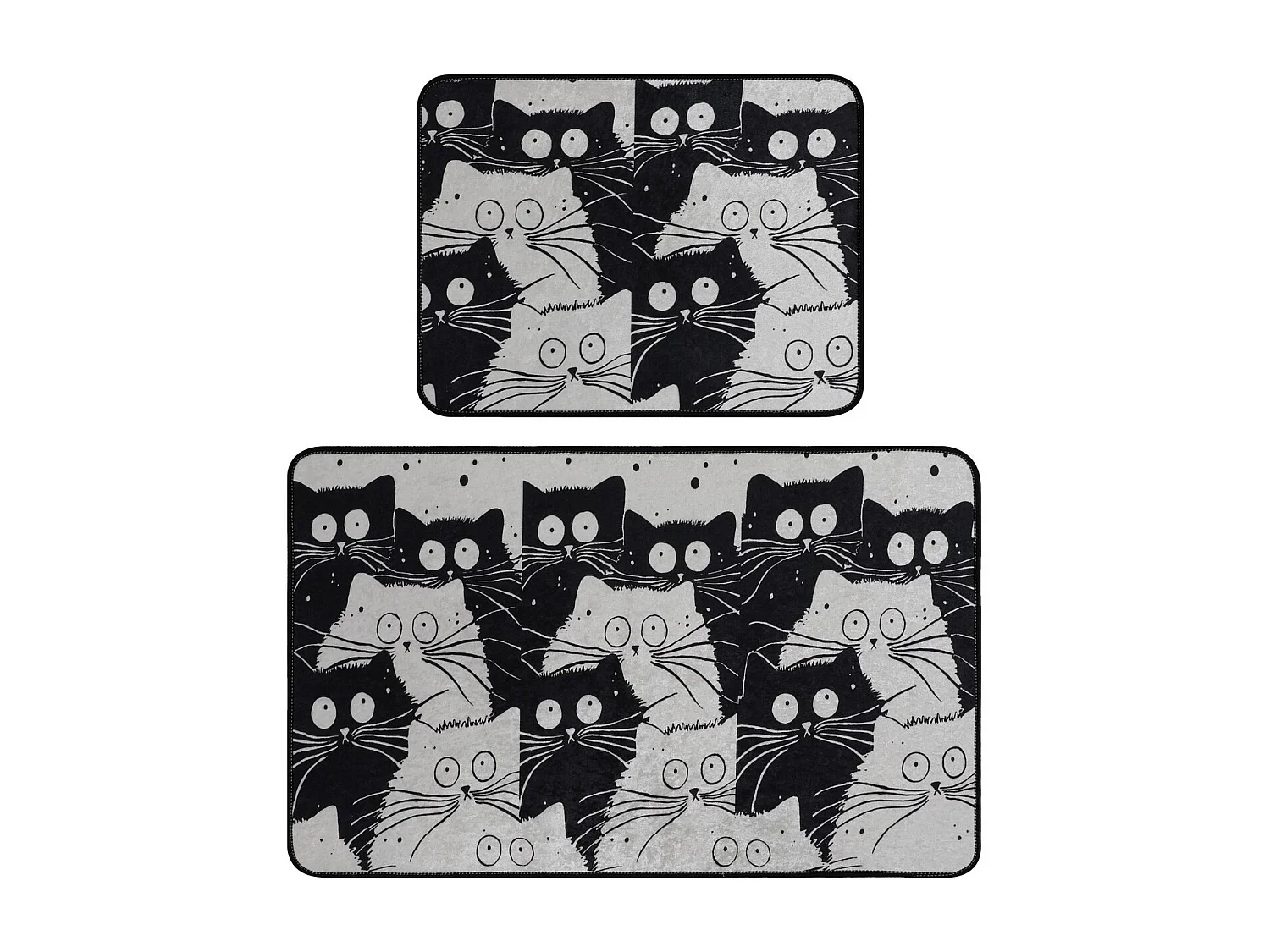 Alfombra de baño Set (2 piezas) White Cats  multicolor