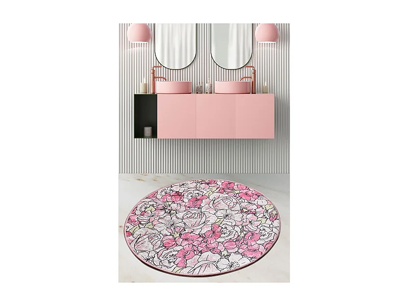 Alfombra de baño Rosa (200 cm)  multicolor