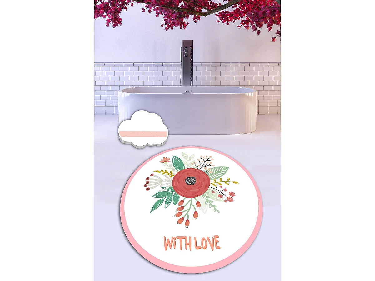Alfombra de baño With Love (200 cm) multicolor