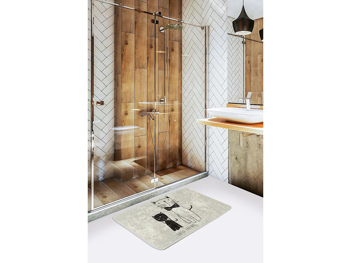 Alfombra de baño Little Cats (40 X 60) multicolor