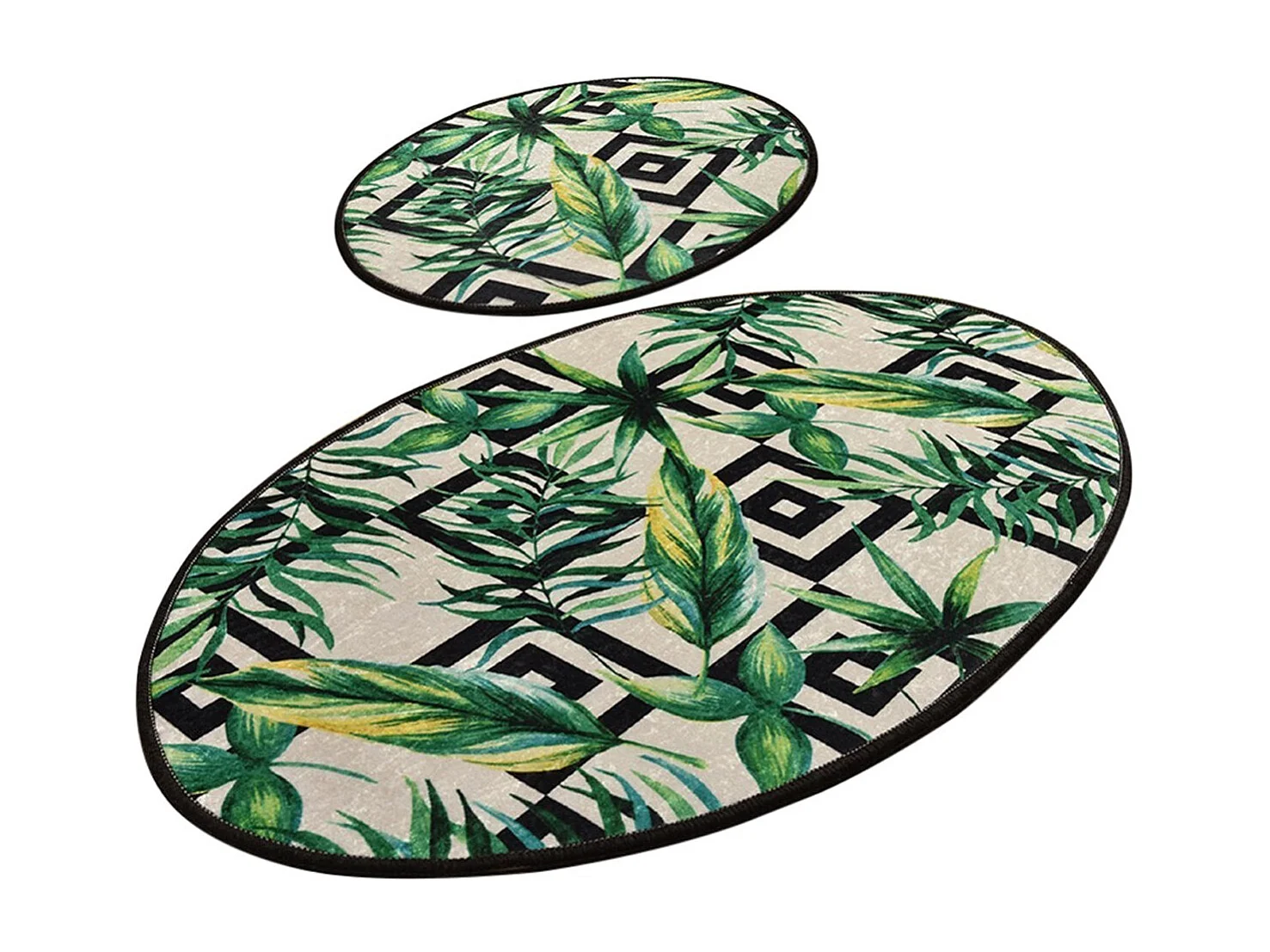 Alfombra de baño Set (2 piezas) Botanic multicolor
