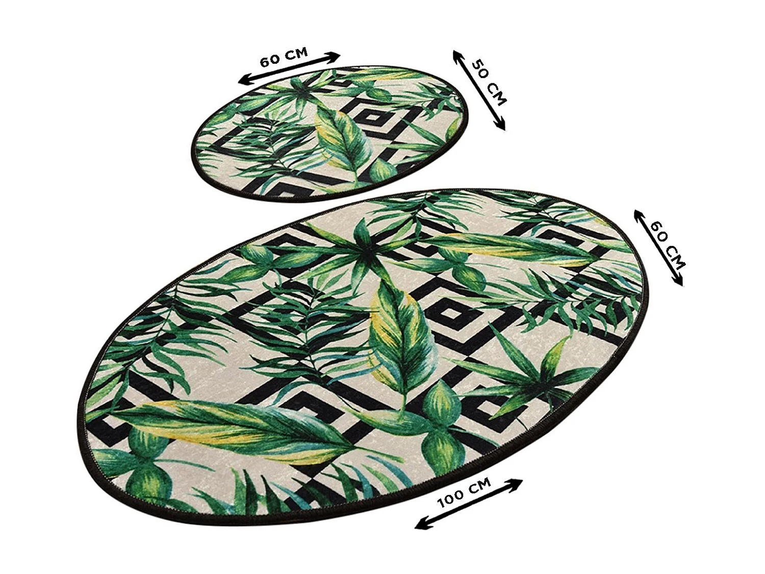 Alfombra de baño Set (2 piezas) Botanic multicolor