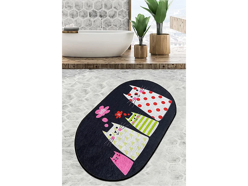 Alfombra de baño Four Cats Djt (70 x 120) multicolor