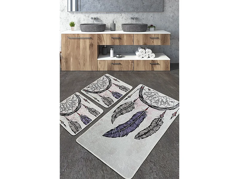 Alfombra de baño Set (3 piezas) Parast Djt multicolor