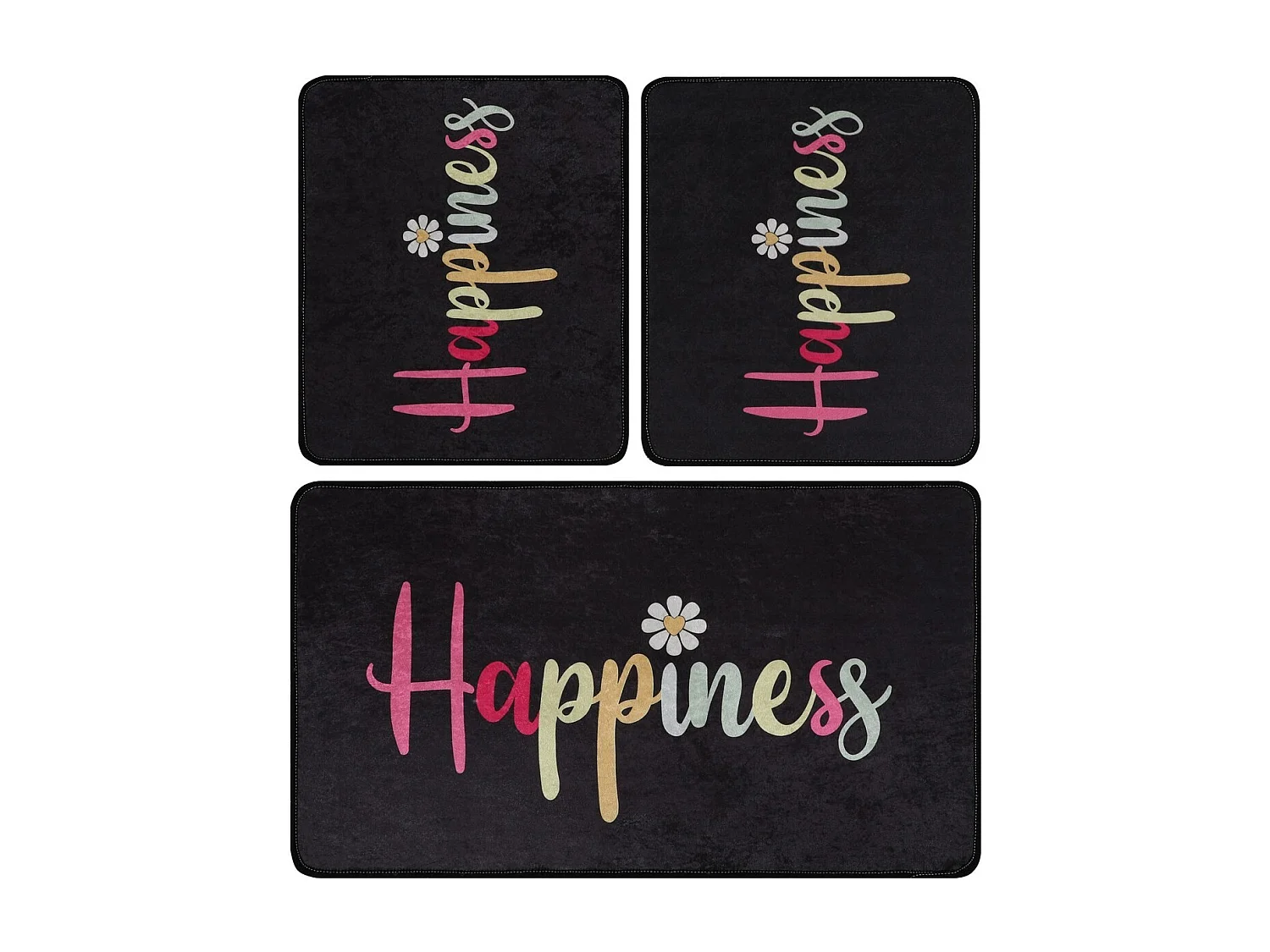 Alfombra de baño Set (3 piezas) Happiness Djt multicolor