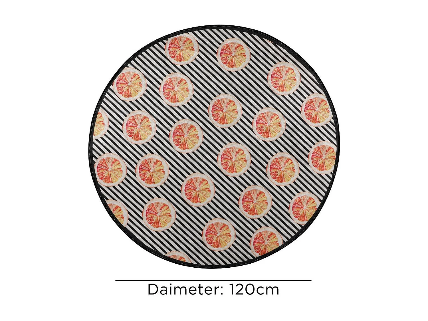 Alfombra de baño Tranche Circle Djt 120 multicolor