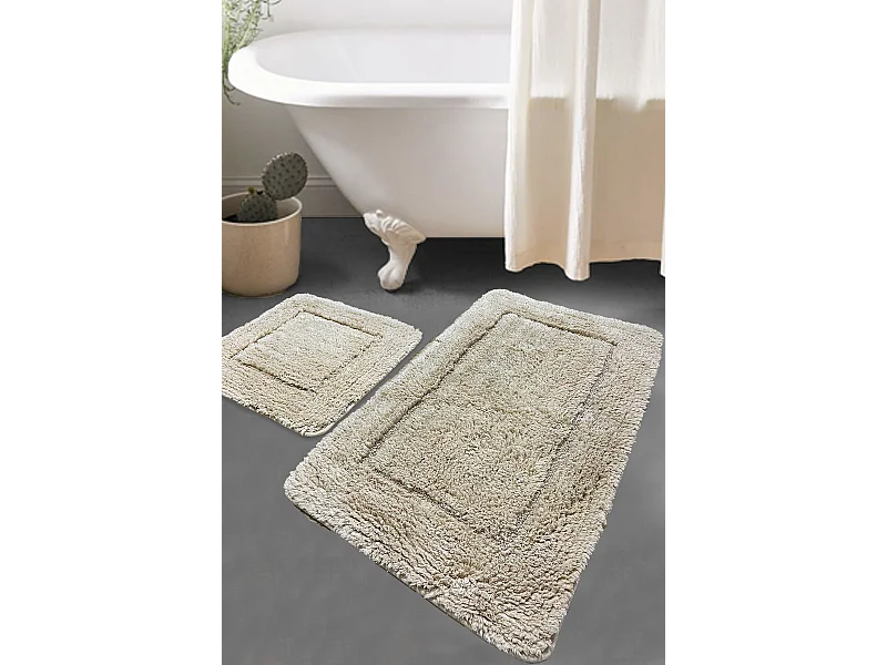 Alfombra de baño Set (2 piezas) Wolle  piedra