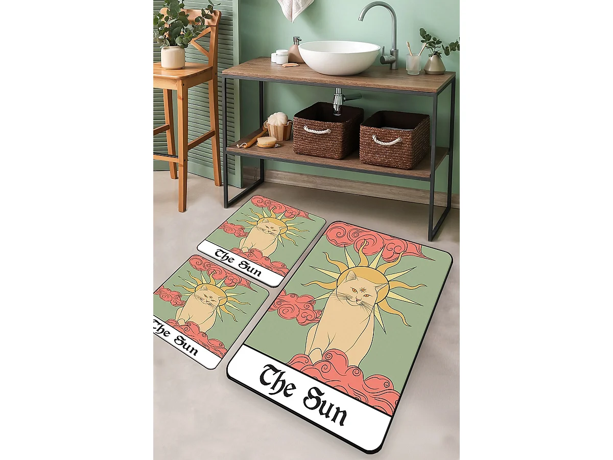 Alfombra de baño Set (3 piezas) Sunny The Sun multicolor