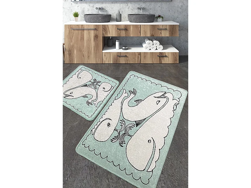 Alfombra de baño Set (2 piezas) Helsinki multicolor