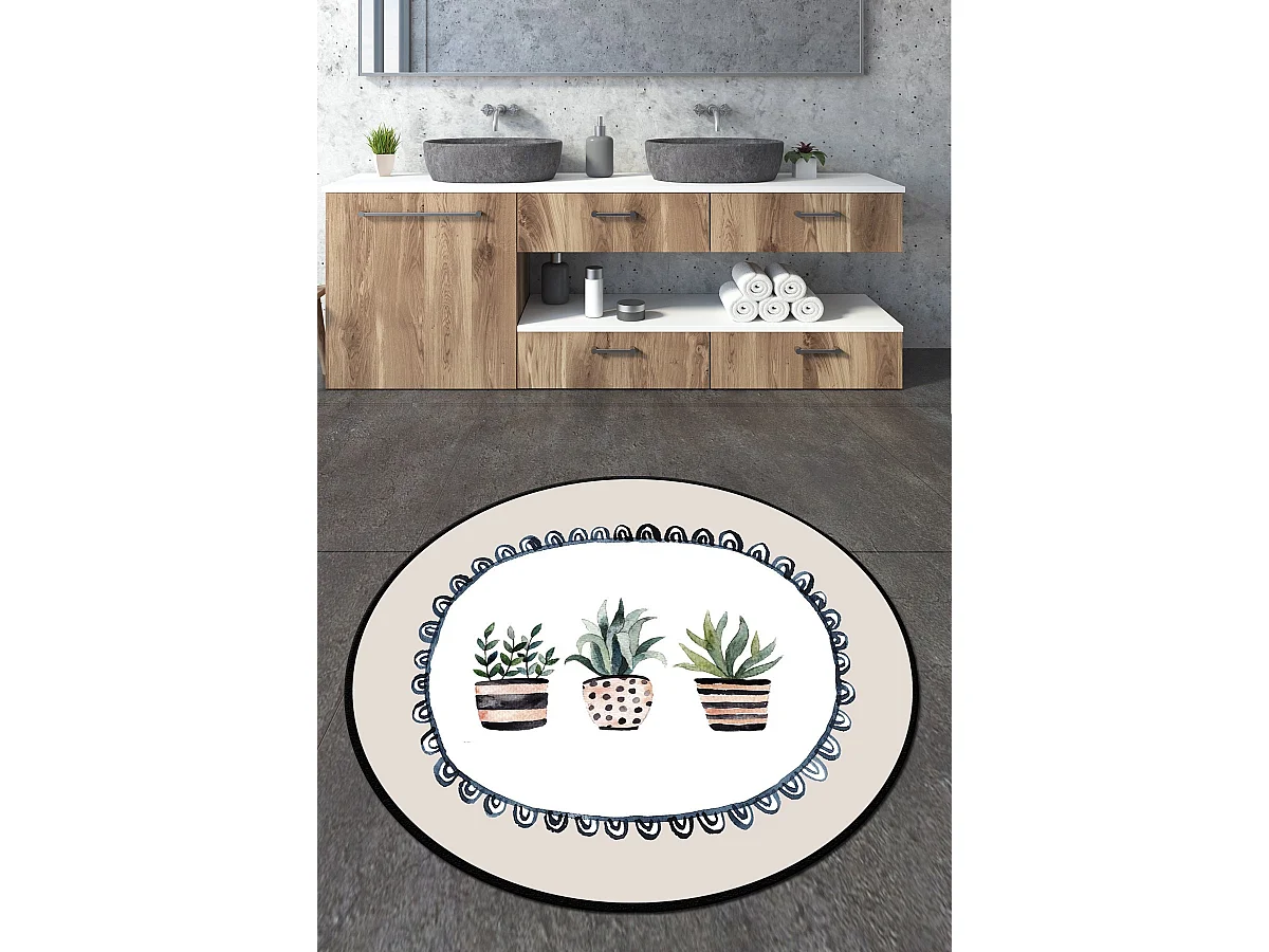 Alfombra de baño Guipure Circle Djt 80 multicolor