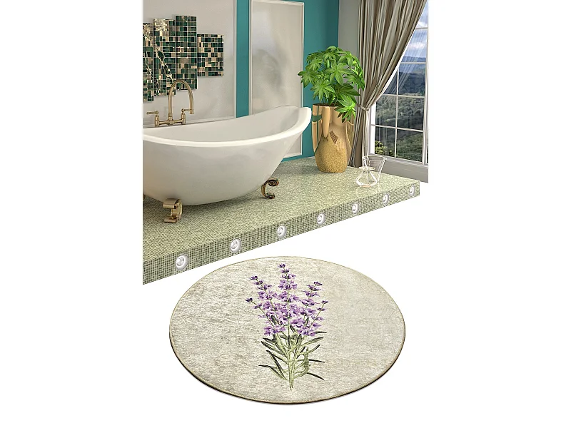 Alfombra de baño Lavender DJT multicolor