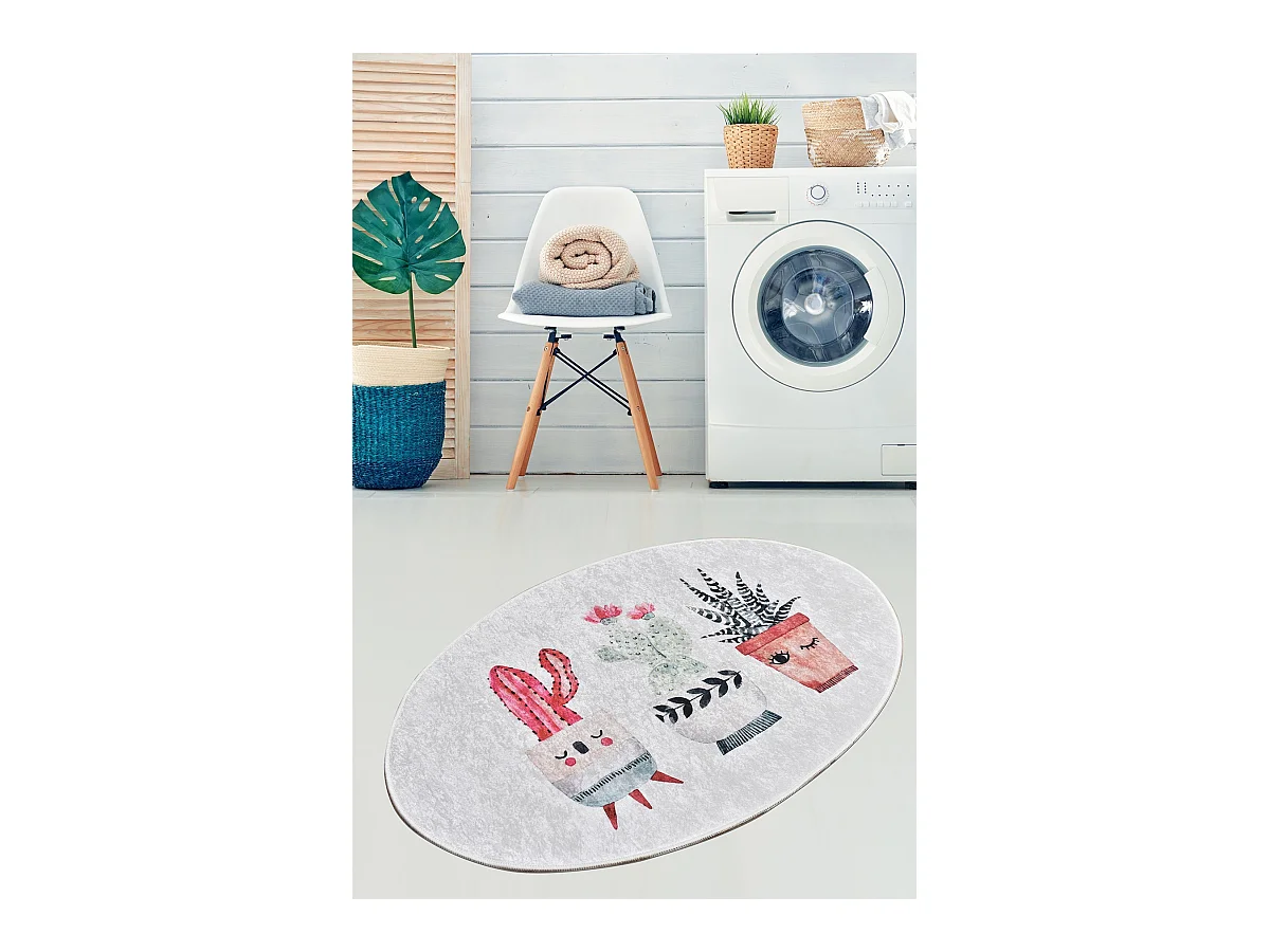 Alfombra de baño Happy Cactus DJT multicolor