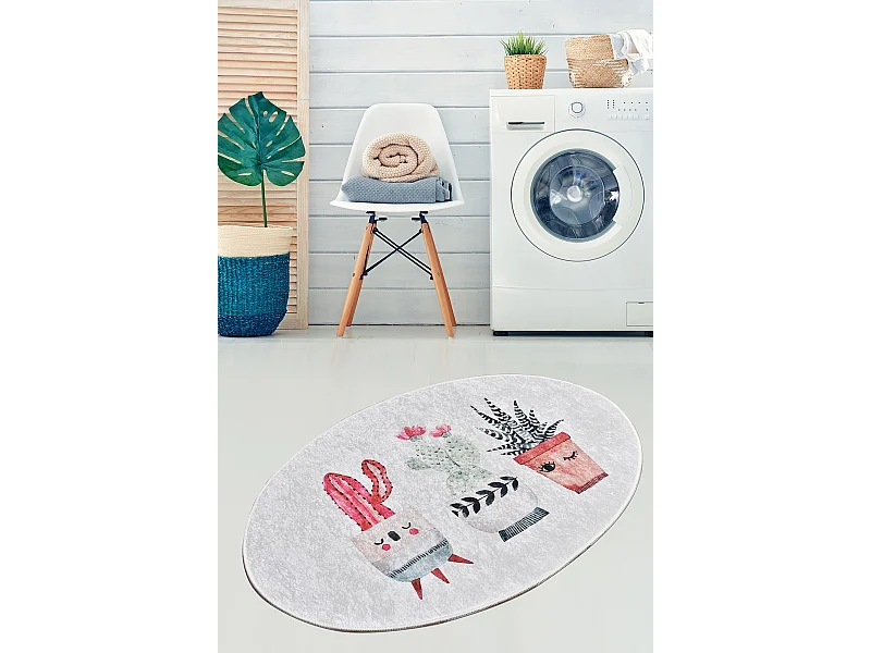 Alfombra de baño Happy Cactus DJT multicolor