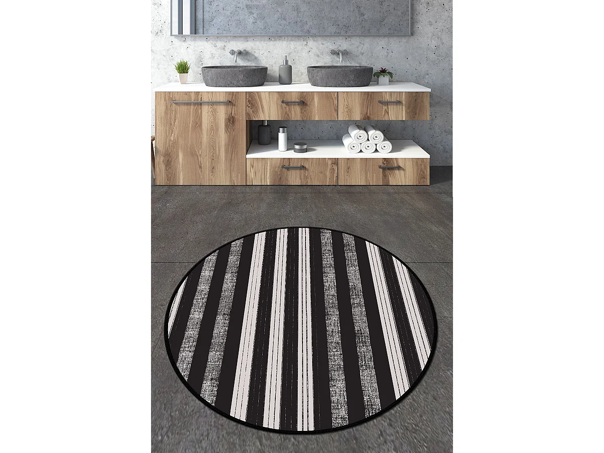 Alfombra de baño Barcode Circle Djt 160 multicolor