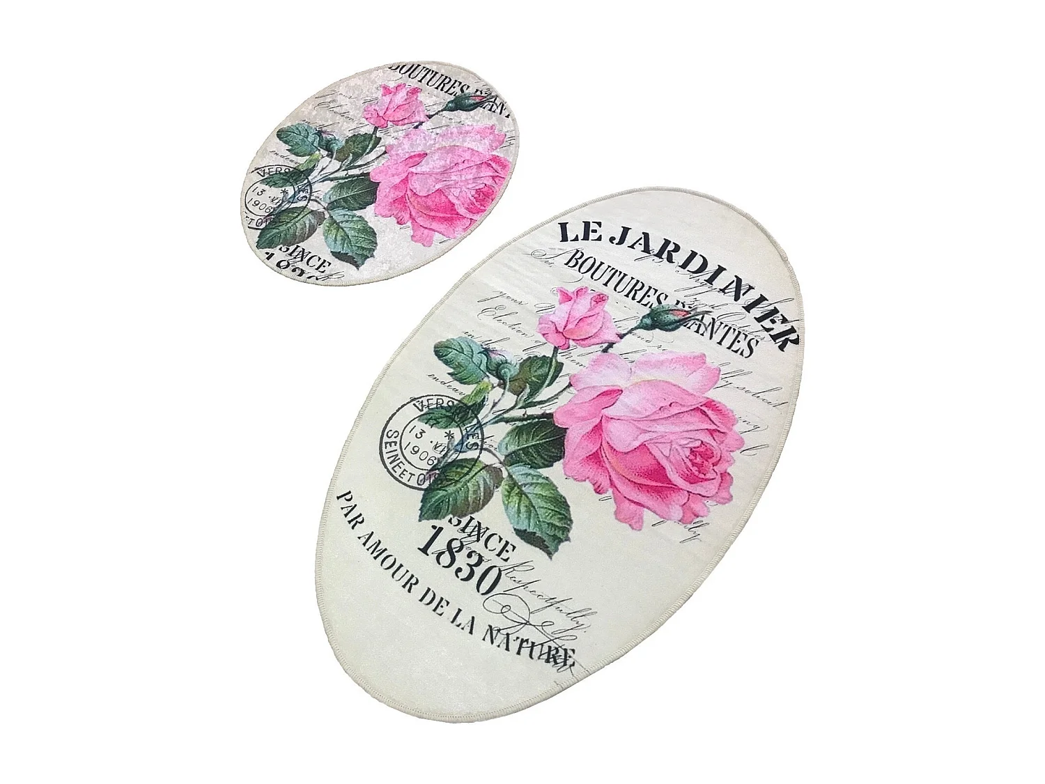 Alfombra de baño Set (2 piezas) Jardiner Oval multicolor