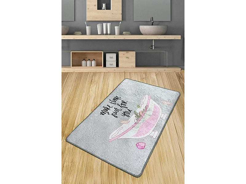 Alfombra de baño Make Time Djt (80 x 100) multicolor