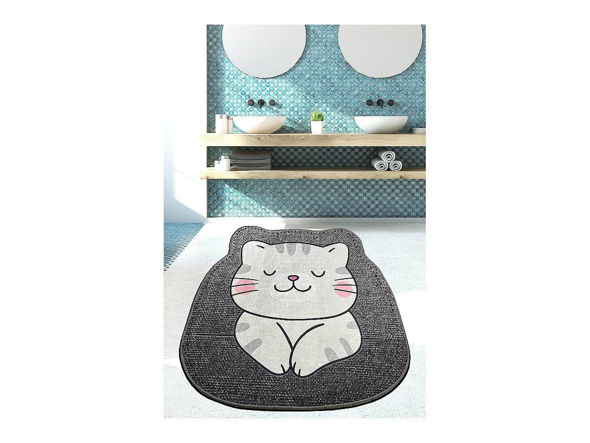 Alfombra de baño Neko (160 cm) gris